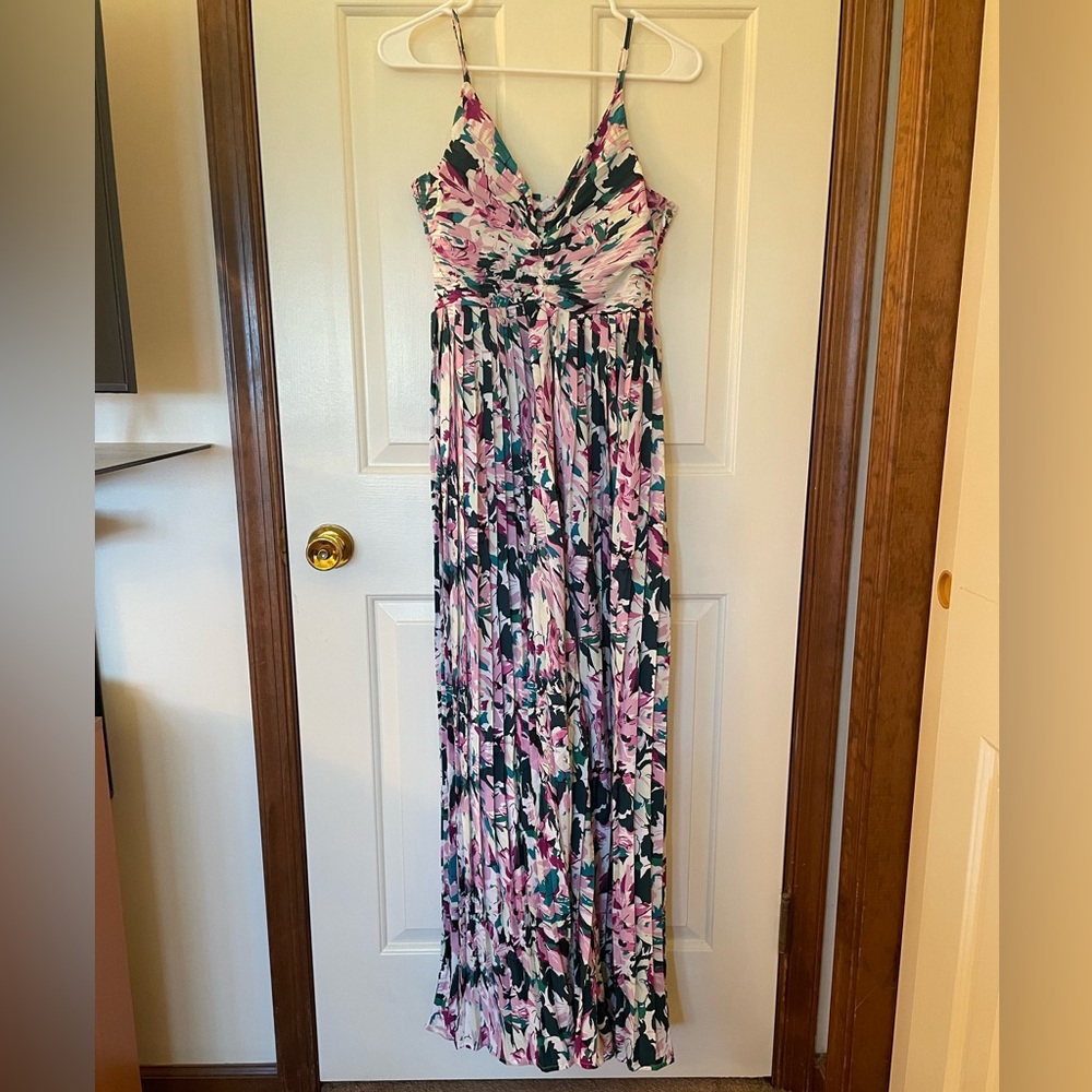 Pink and white jumpsuit